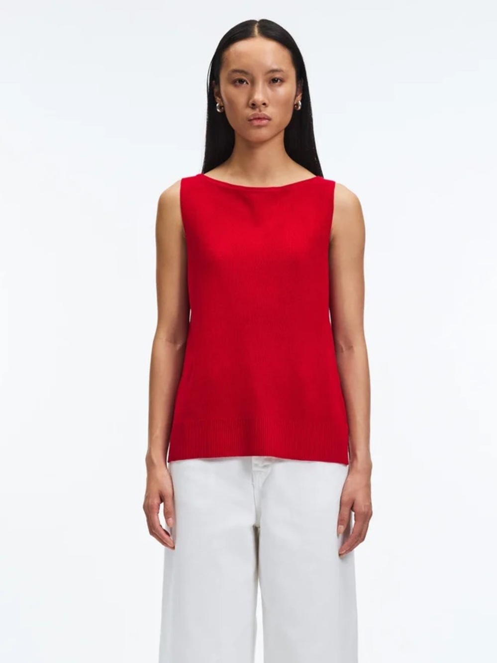 A Day’s March Blake Boat Neck Red Knit Top